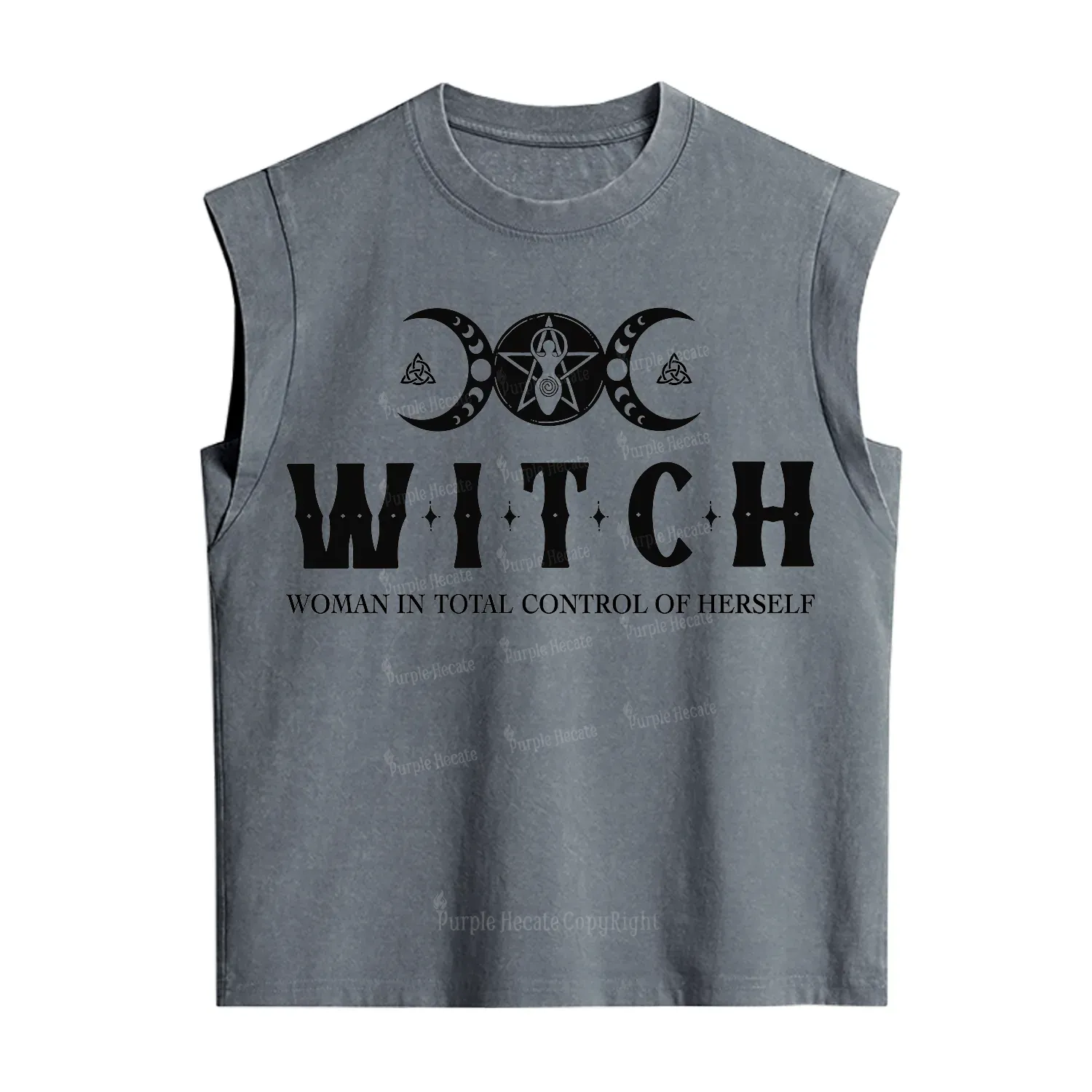 Purplehecate Hecate Woman in Total Control of Herself  Vintage Washed Tank