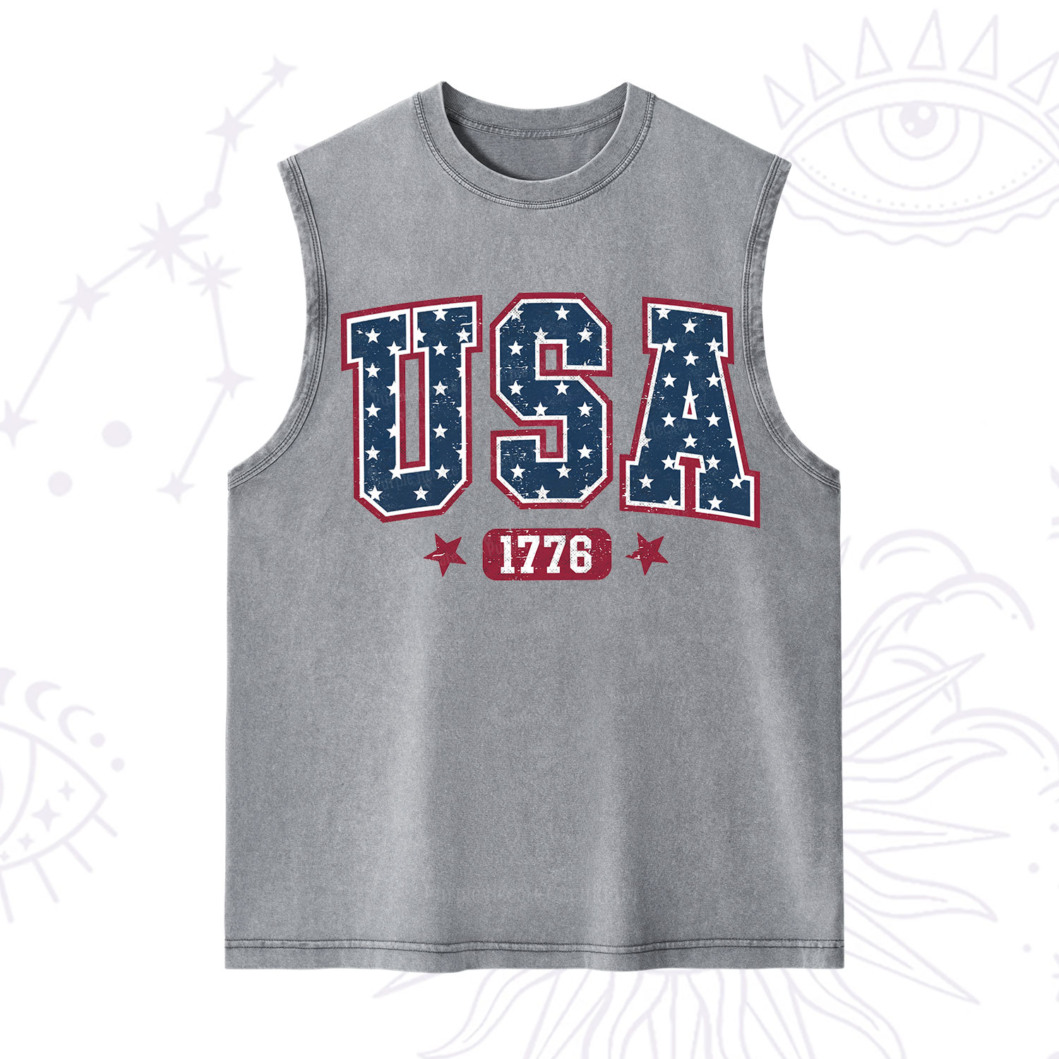 Purplehecate Retro USA 1776 Washed Tank