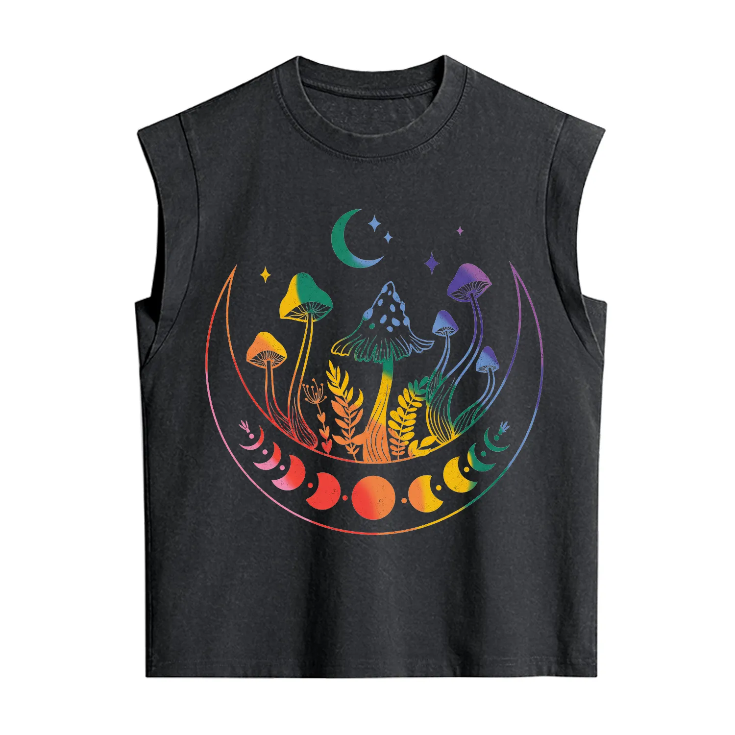 Purplehecate Pride Mushroom Rainbow Vintage Washed Tank