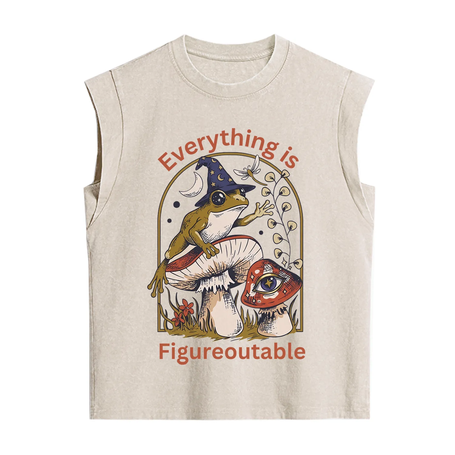 Purplehecate Everything Is Figureoutable Frog Vintage Washed Tank
