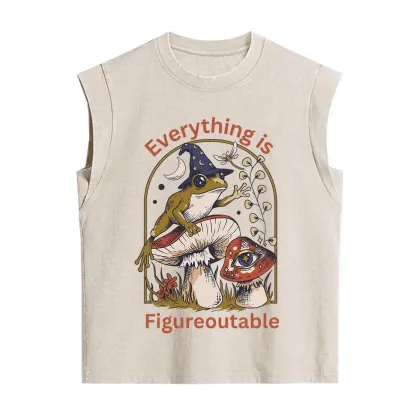 Purplehecate Everything Is Figureoutable Frog Vintage Washed Tank