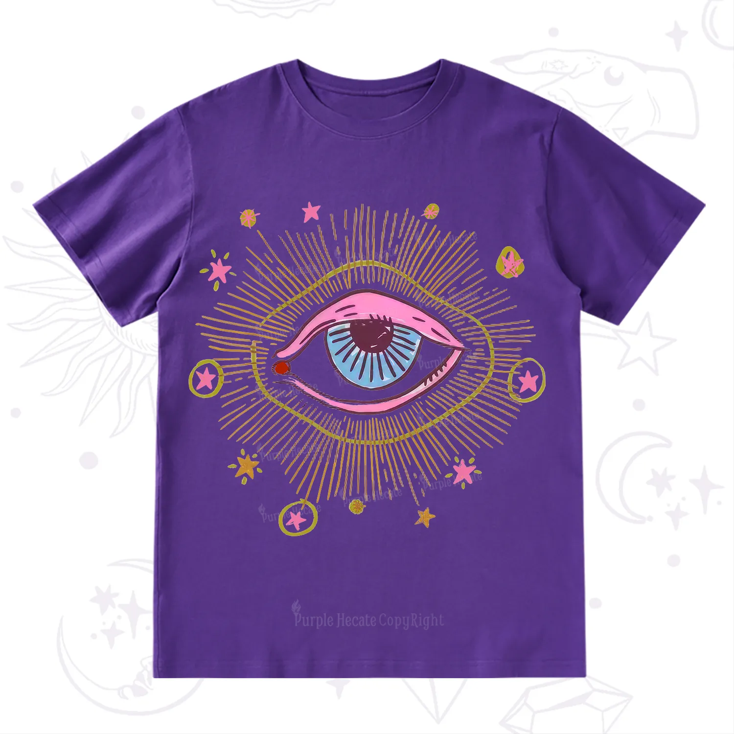 Purplehecate Mystic Gaze Evil Eye Protection T-Shirt