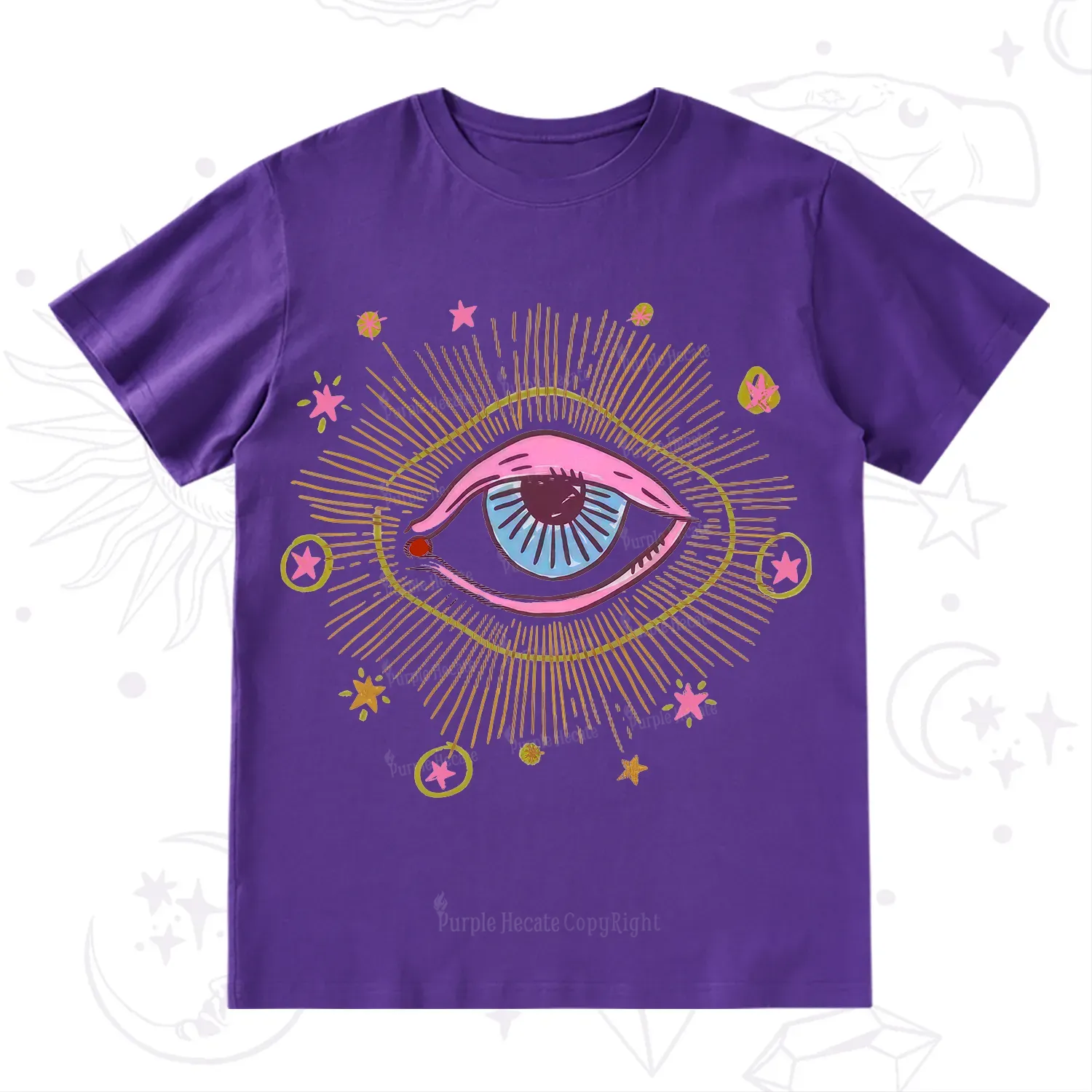 Purplehecate Mystic Gaze Evil Eye Protection T-Shirt