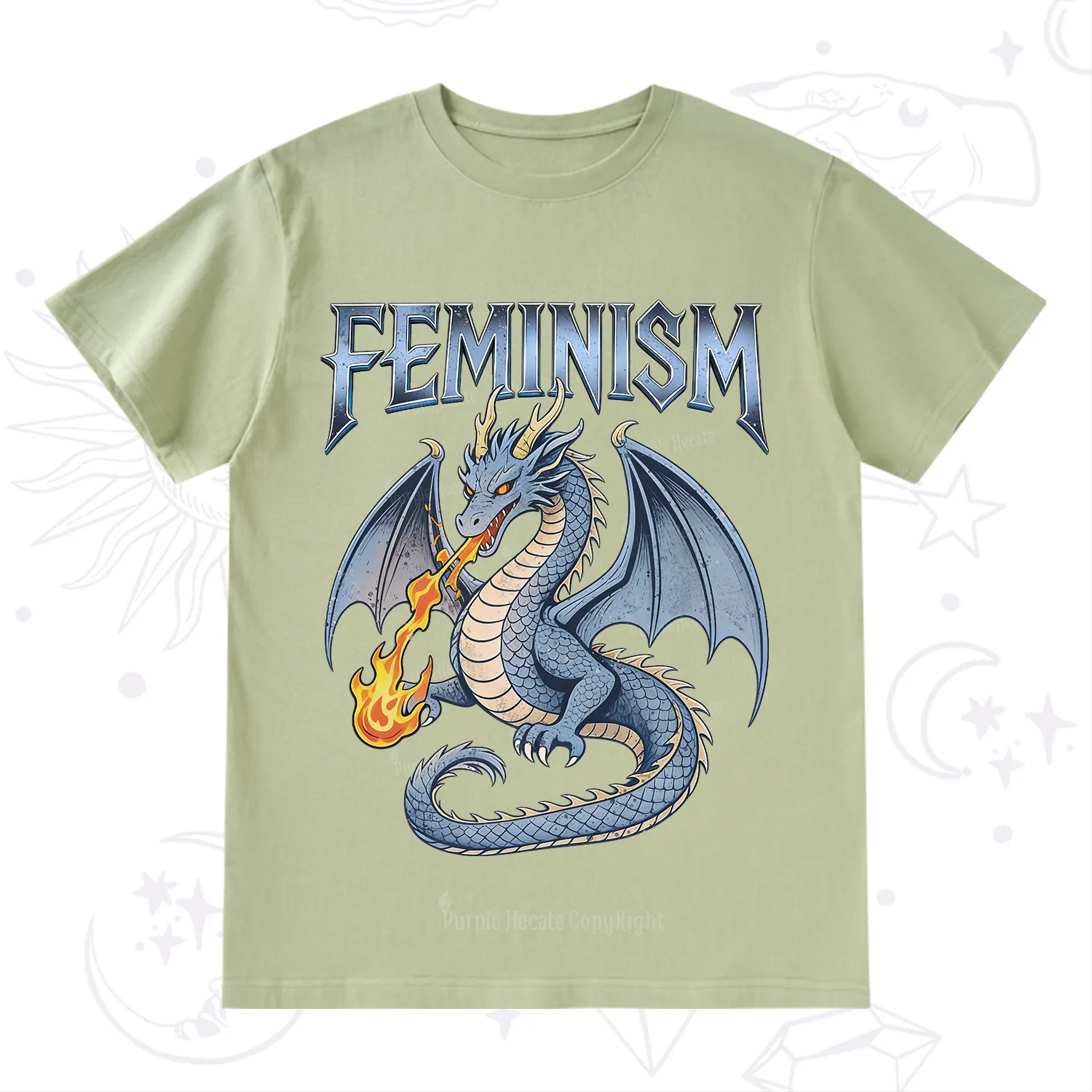 Purplehecate Feminism Dragon Fantasy T-Shirt
