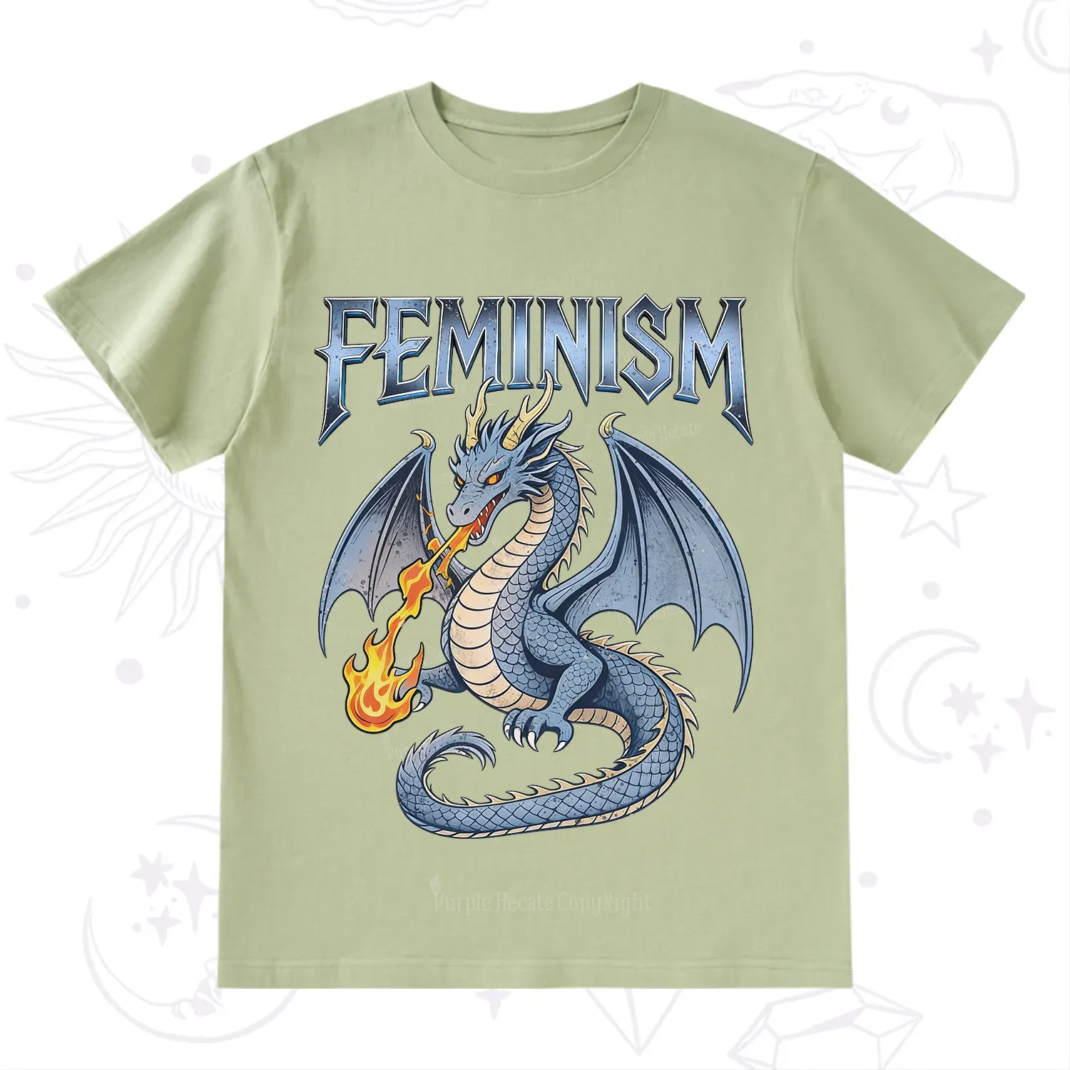 Purplehecate Feminism Dragon Fantasy T-Shirt