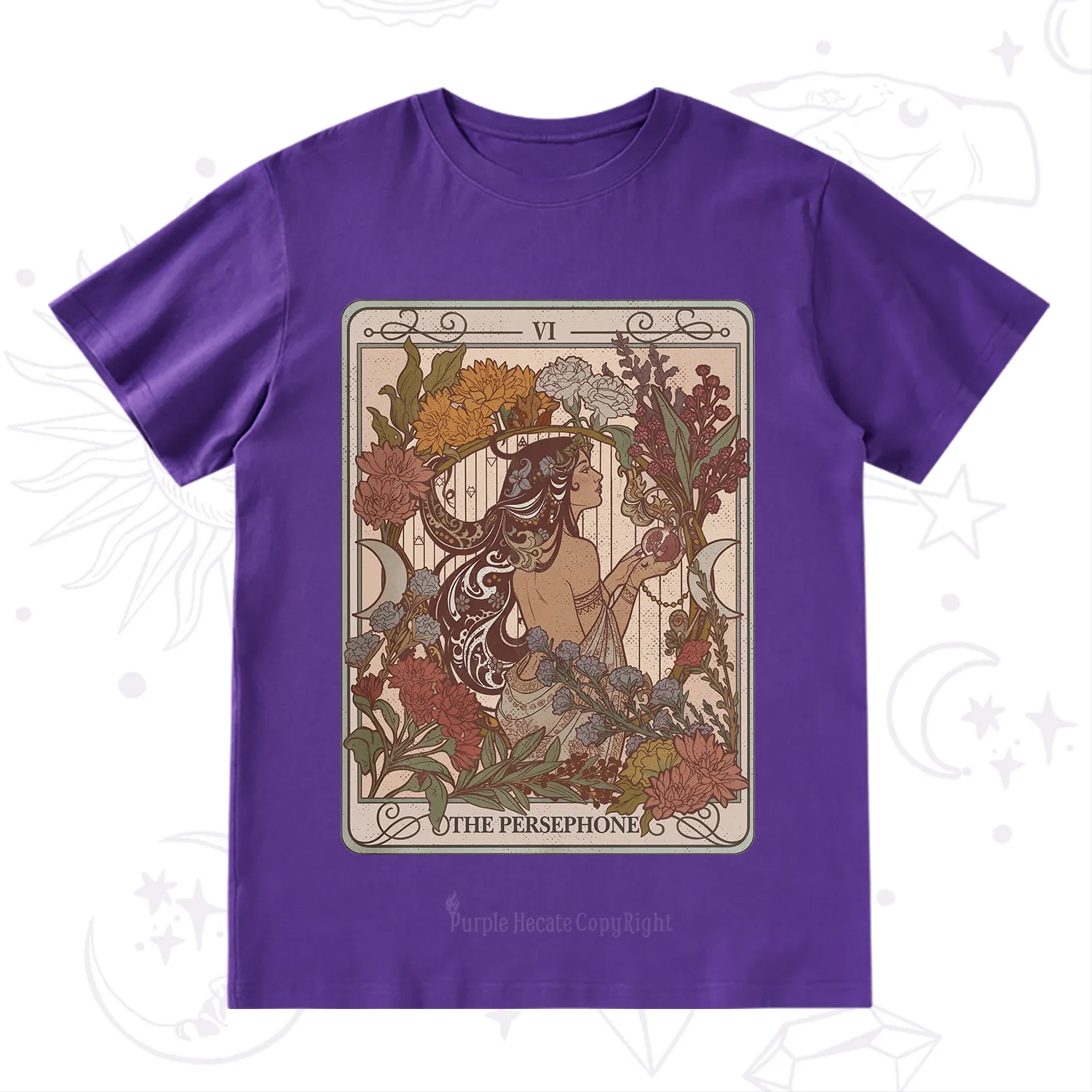 Purplehecate The Persephone Goddess Tarot Card T-Shirt