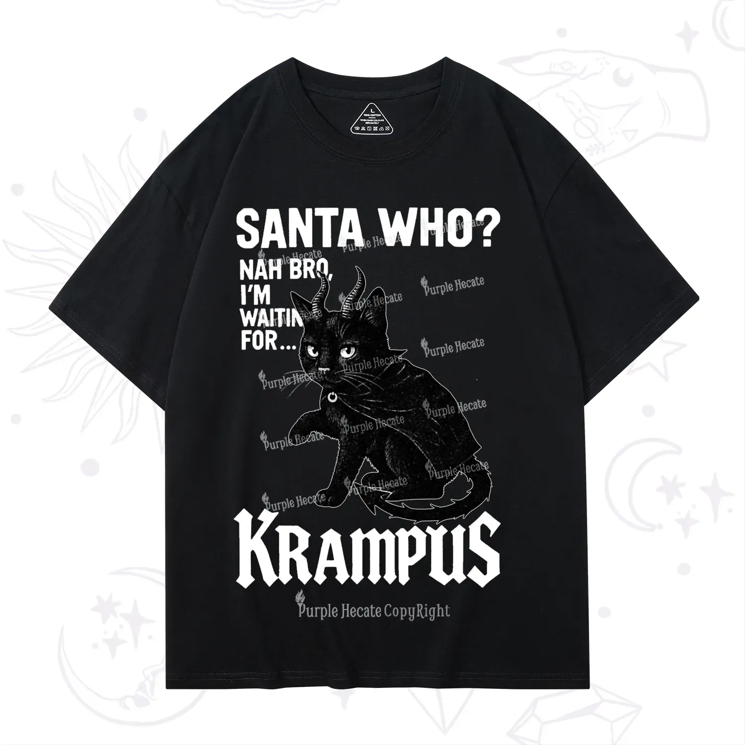 Purplehecate Santa Who? Nah Bro I'm Waiting for Krampus Christmas T-Sh