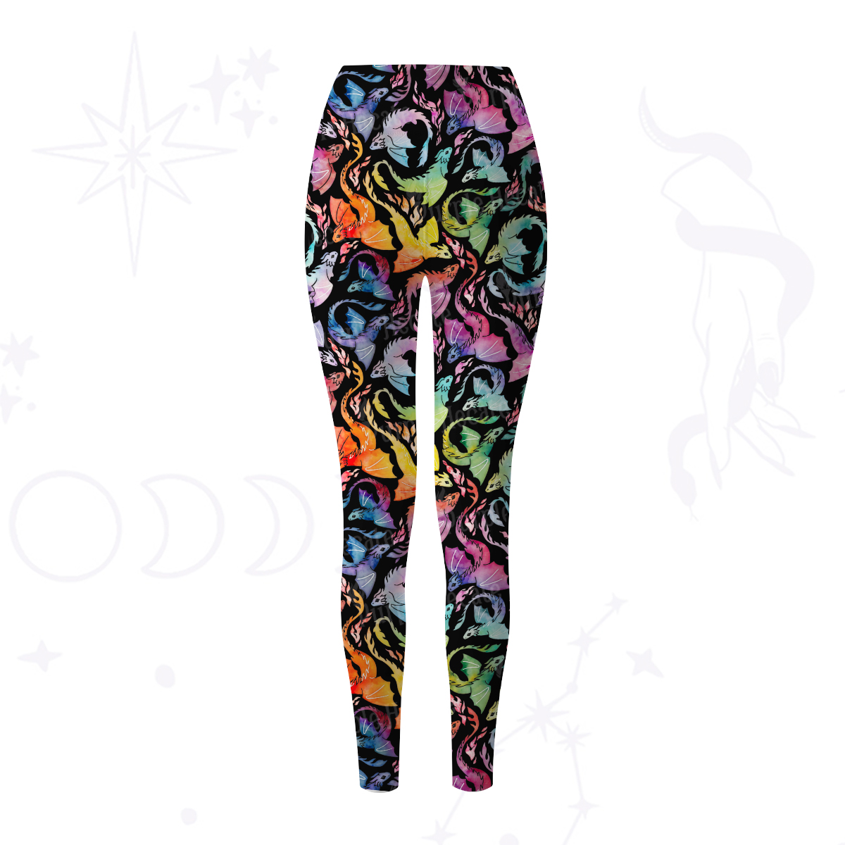 Purplehecate Rainbow Dragon Fire Yoga Pants