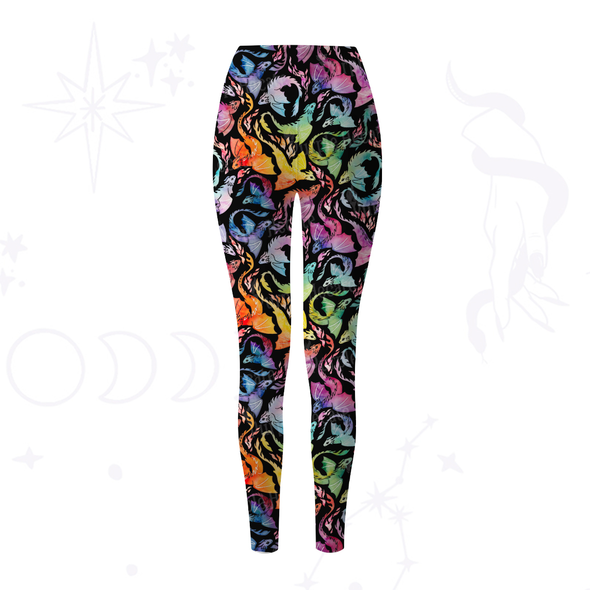 Purplehecate Rainbow Dragon Fire Yoga Pants