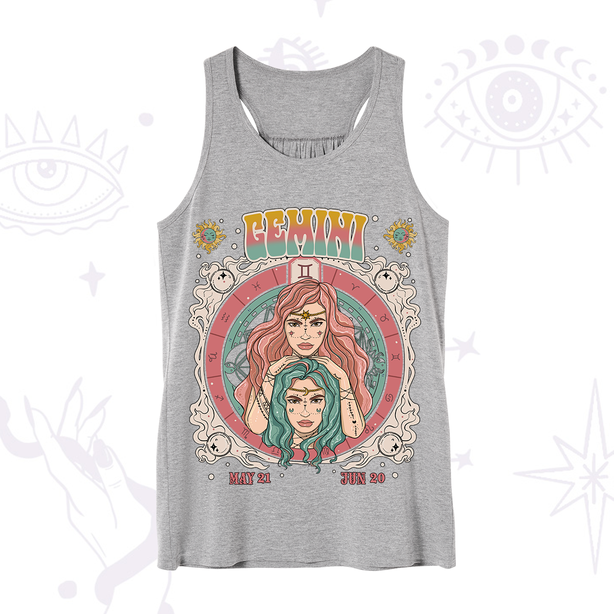 Purplehecate Gemini Cosmic Zodiac Tank