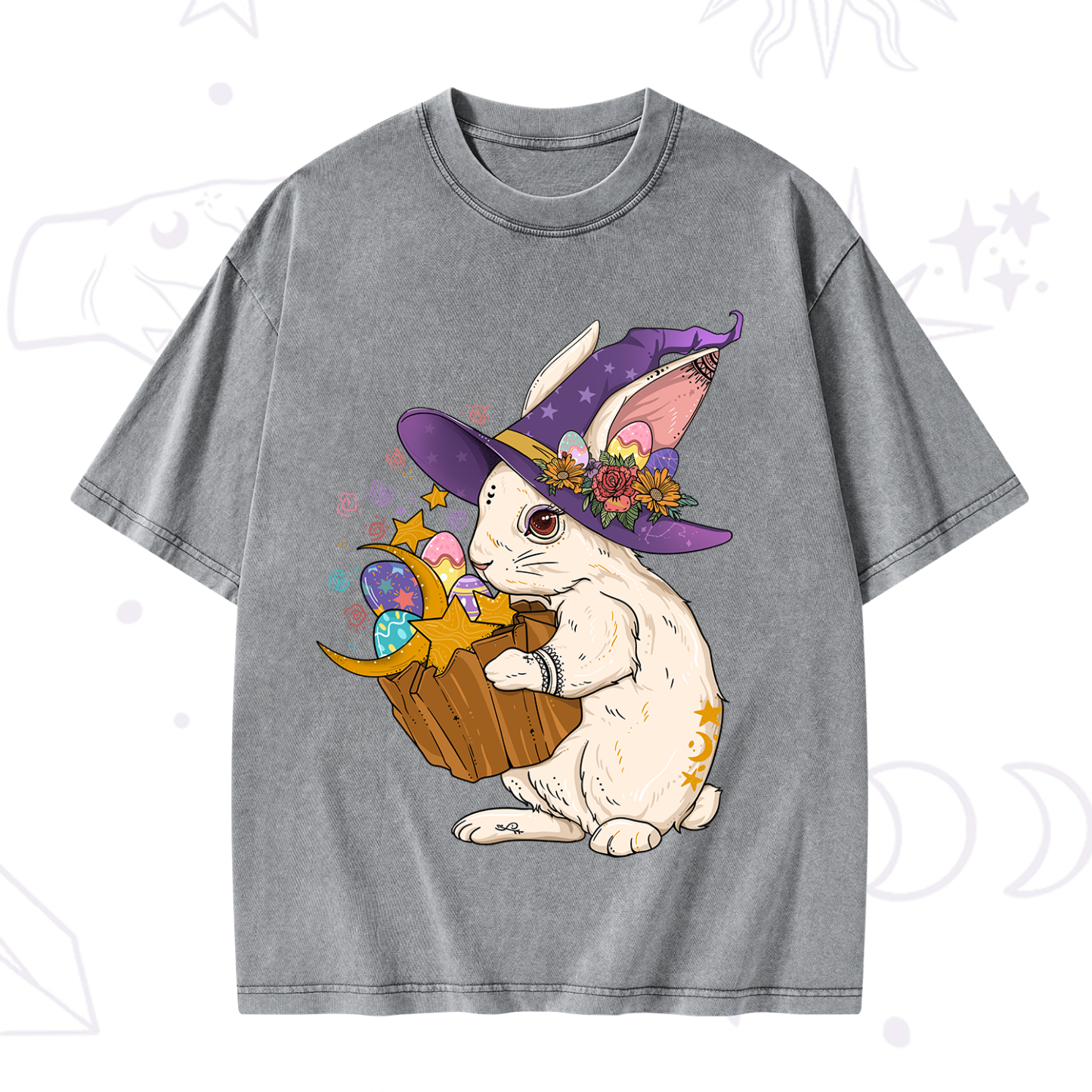 Purplehecate Enchanted Bunny Easter Washed T-Shirt