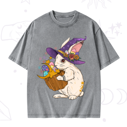 Purplehecate Enchanted Bunny Easter Washed T-Shirt