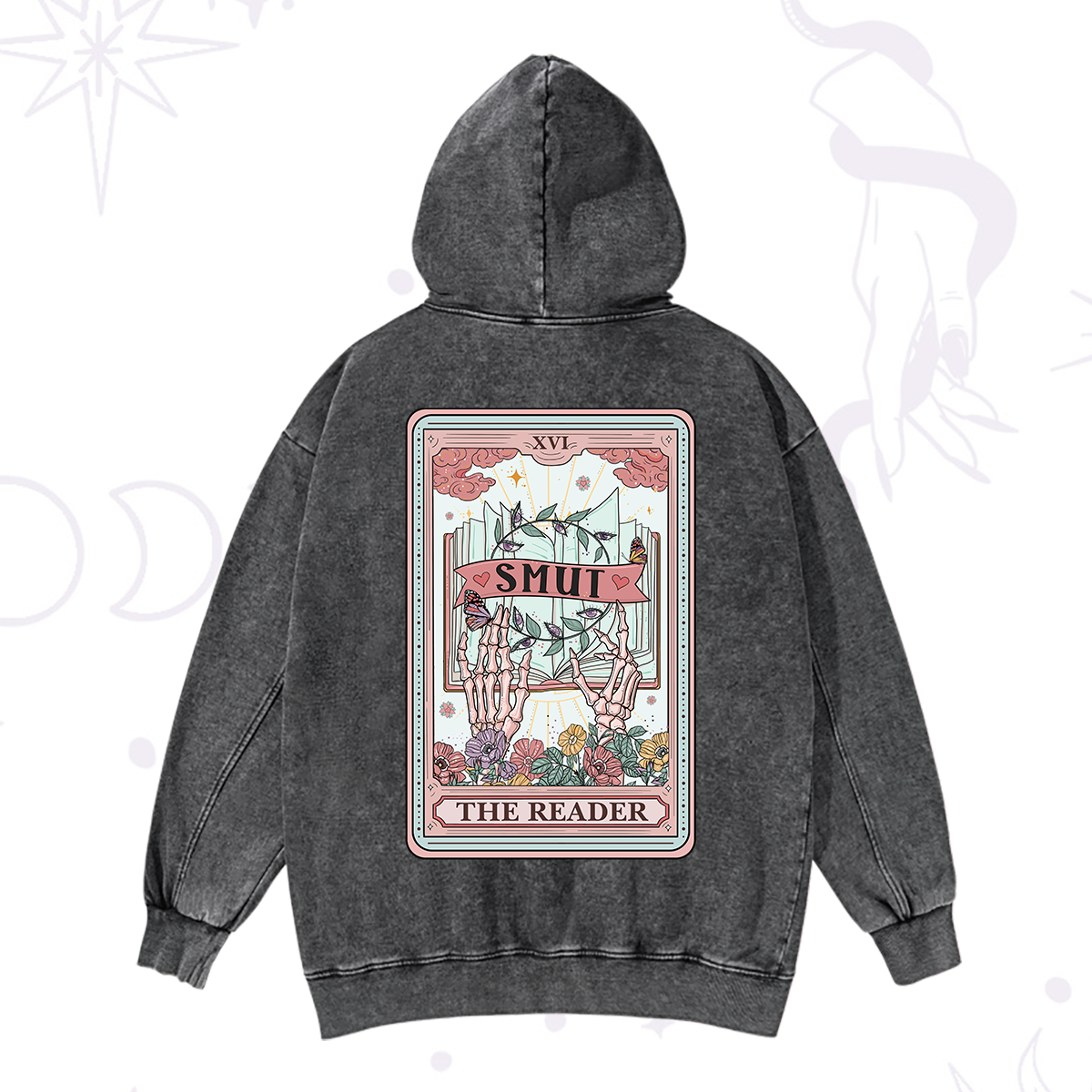Purplehecate The Smut Reader Tarot Washed Hoodie