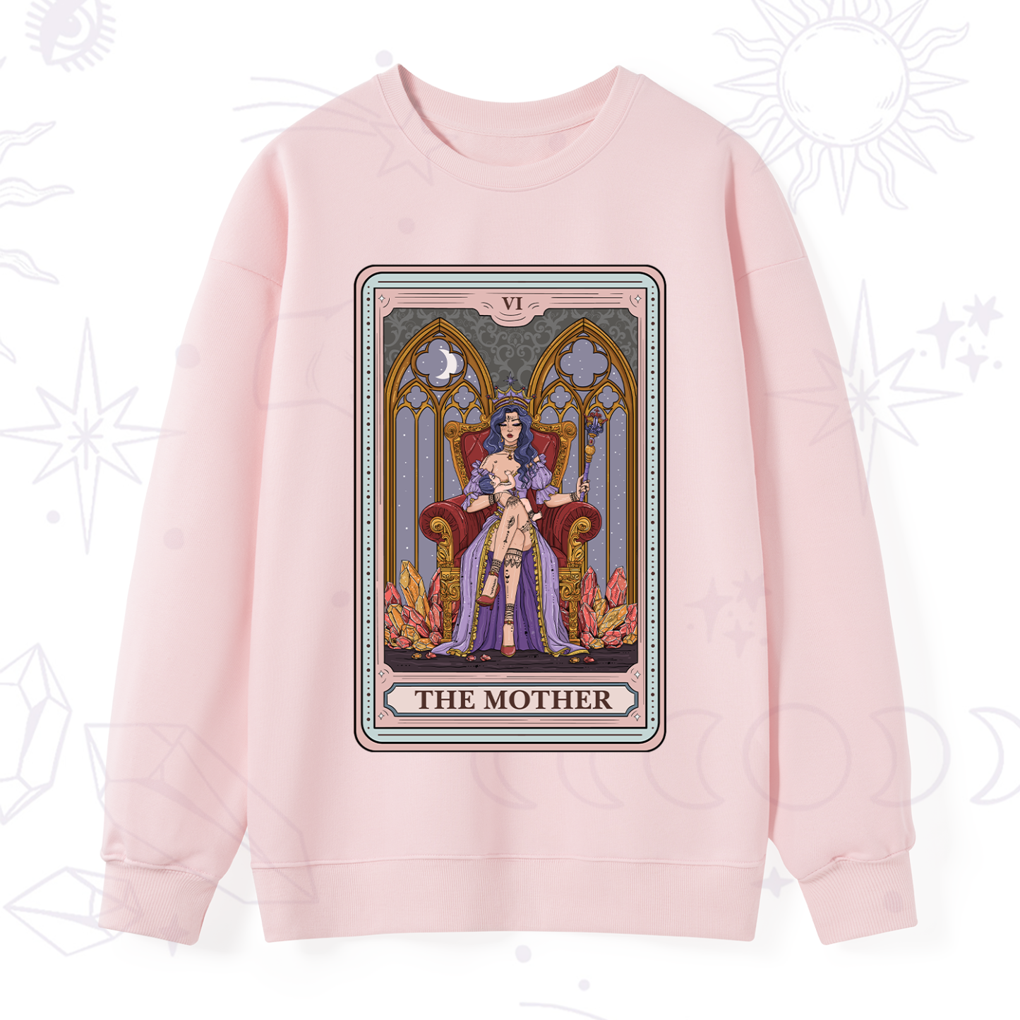 Purplehecate The Mother Tarot Card Sweatshirt