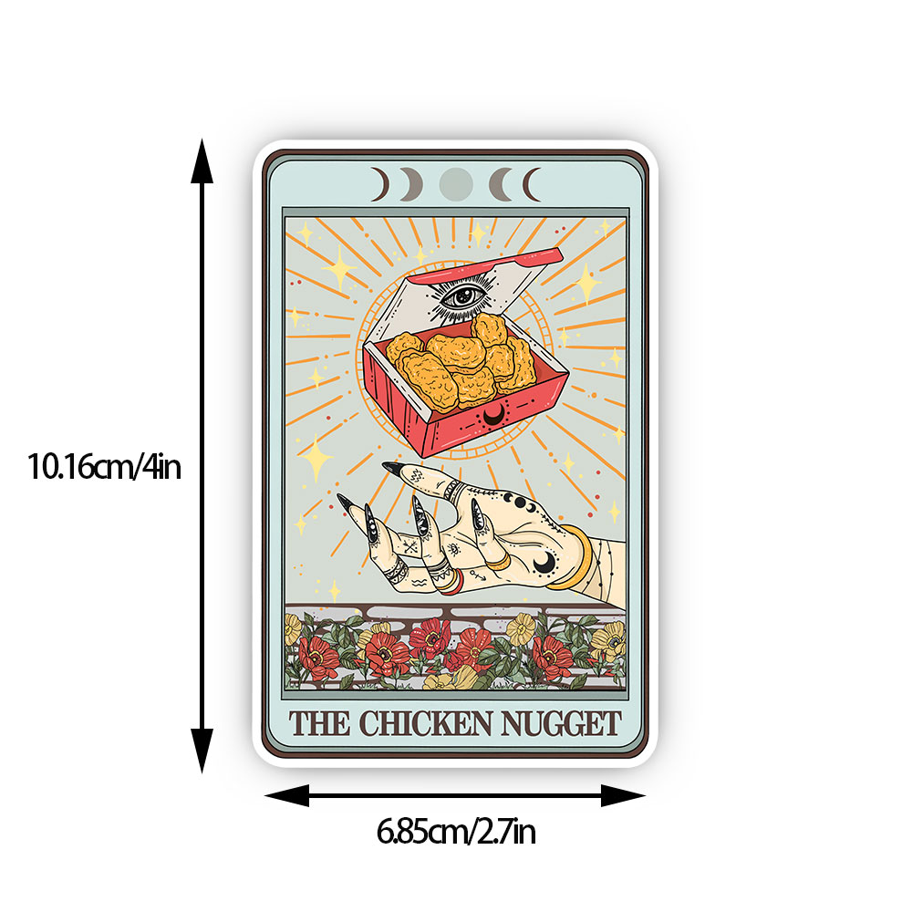 Purplehecate The Chicken Nugget Tarot Card Sticker