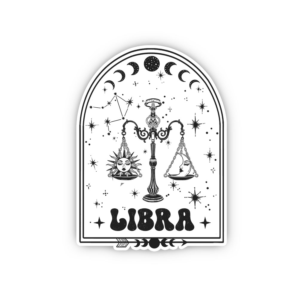 Purplehecate Zodiac Libra Under the Stars Sticker