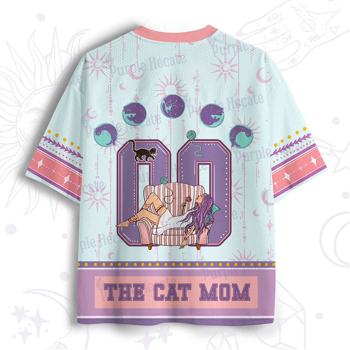 Purplehecate The Cat Mom Mesh Jersey