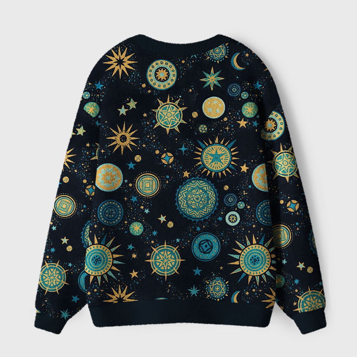 Purplehecate Starry Night Ugly Cardigan Sweaters