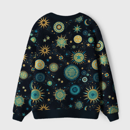 Purplehecate Starry Night Ugly Cardigan Sweaters