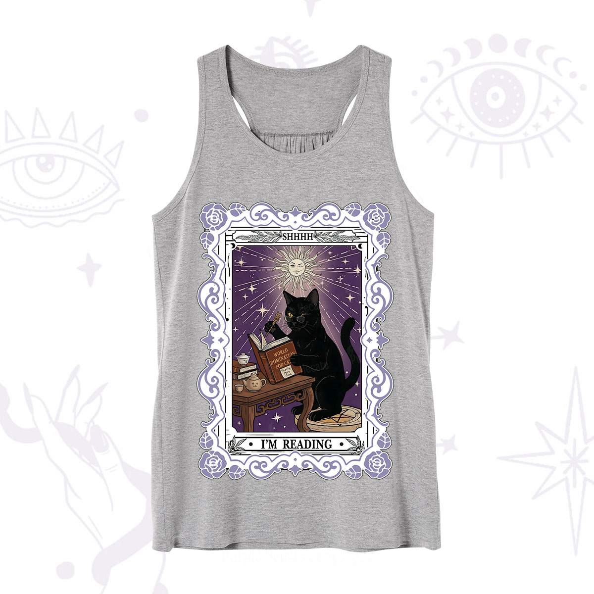 Purplehecate The Reading Cat Tarot Tank