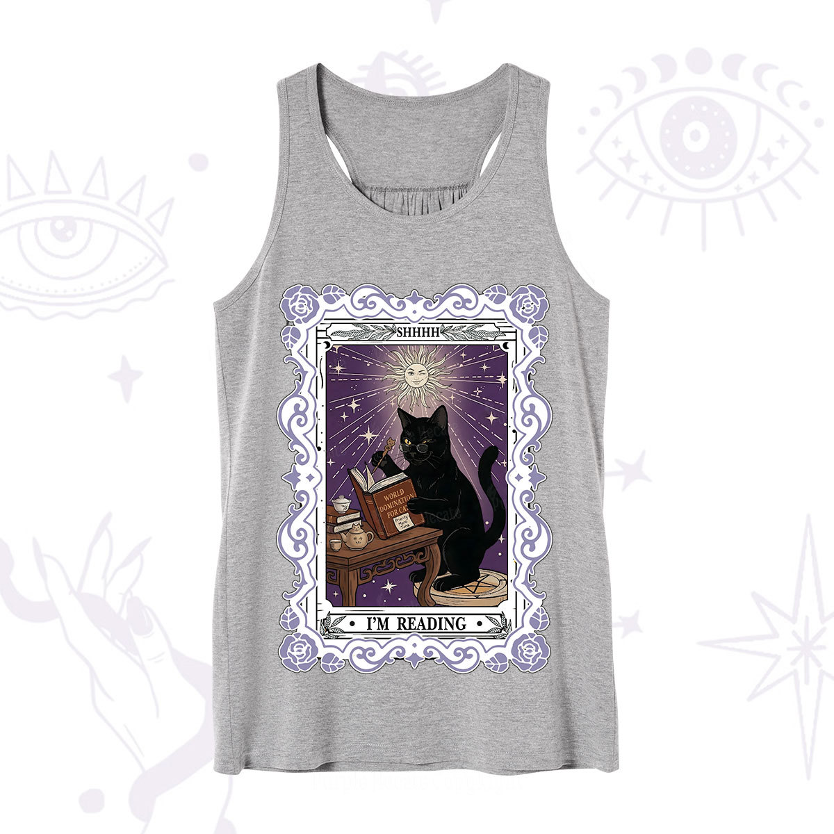 Purplehecate The Reading Cat Tarot Tank