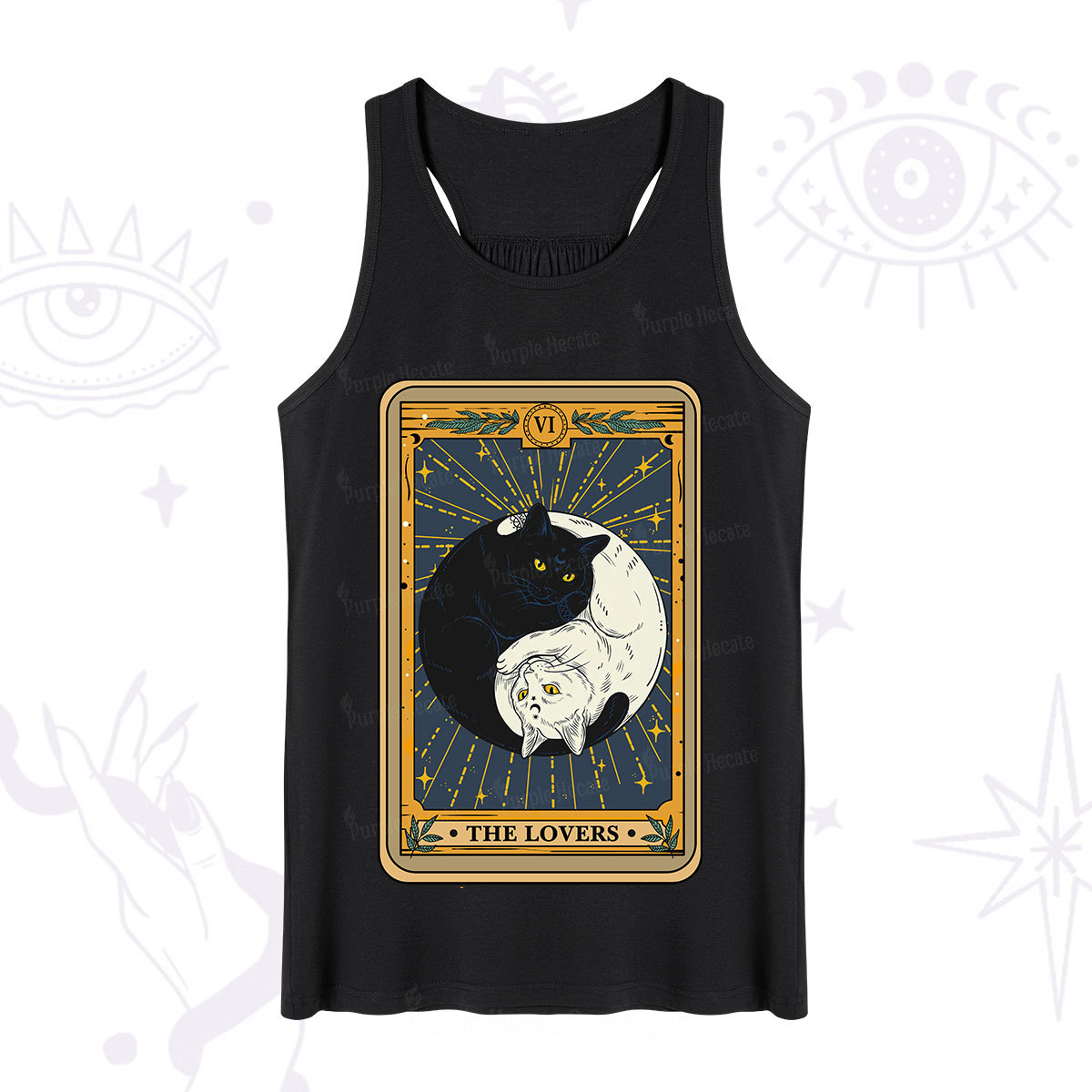 Purplehecate The Lovers Cat Tarot Tank
