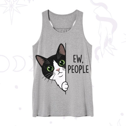 Purplehecate Funny Cat Ew People Tank