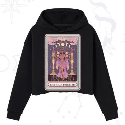Purplehecate The Mystic High Priestess Crop Hoodie
