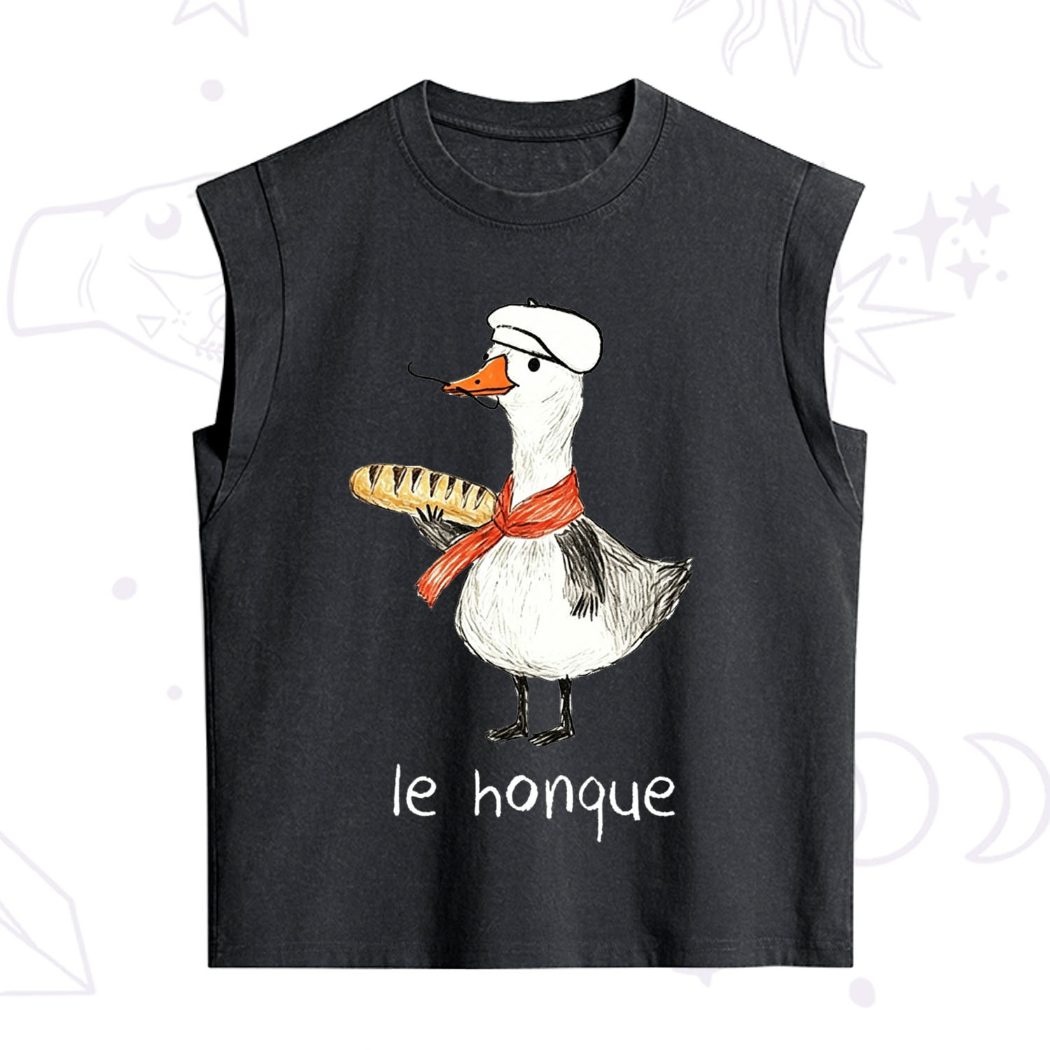 Purplehecate Funny French Goose Vintage Washed Tank