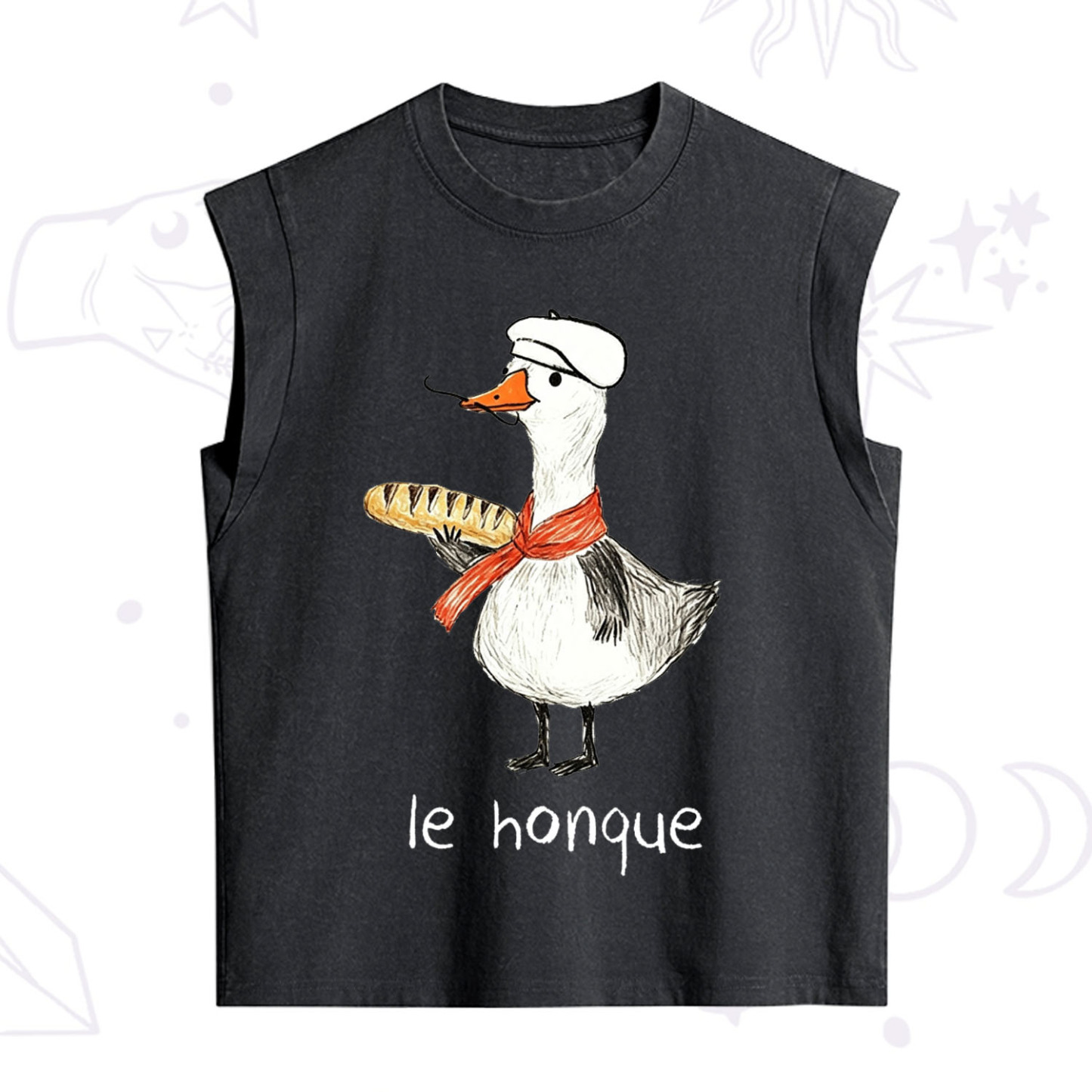 Purplehecate Funny French Goose Vintage Washed Tank