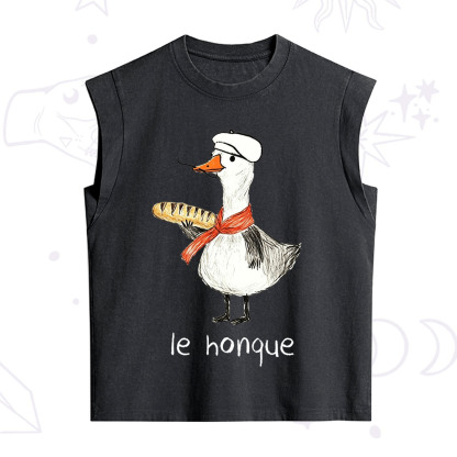 Purplehecate Funny French Goose Vintage Washed Tank