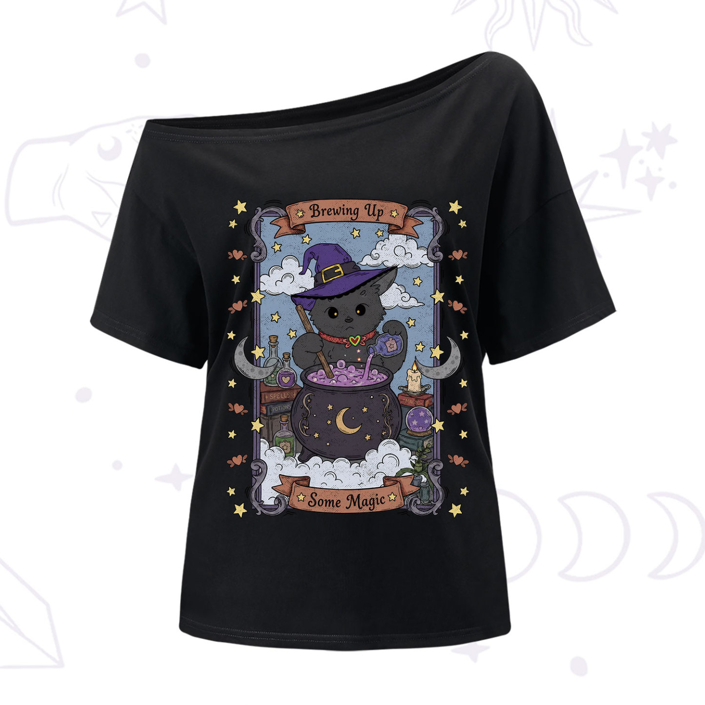 Purplehecate Brewing Up Some Magic One Shoulder T-Shirt