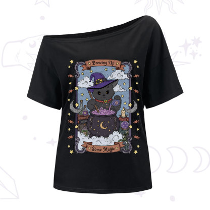Purplehecate Brewing Up Some Magic One Shoulder T-Shirt