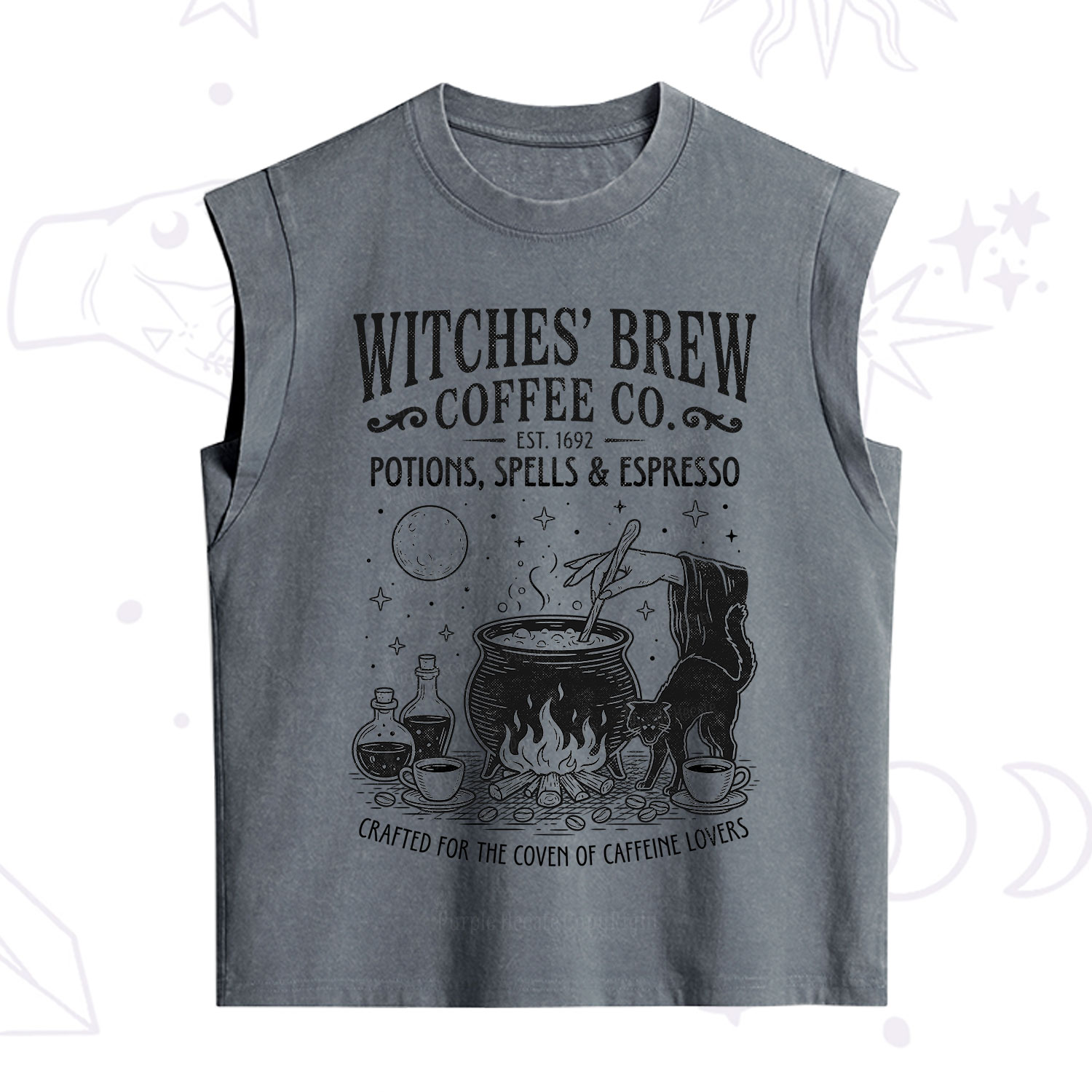 Purplehecate Witches' Brew Coffee Club Vintage Washed Tank