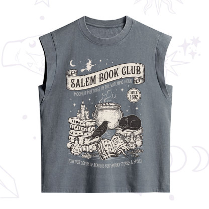 Purplehecate Salem Witch Book Club Vintage Washed Tank