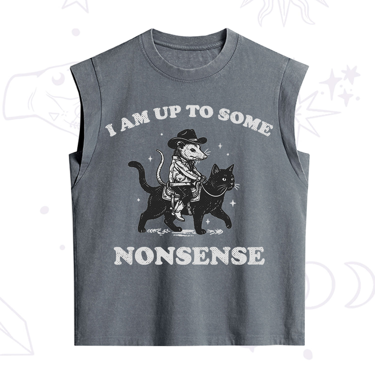 Purplehecate I Am Up To Some Nonsense Opossum Vintage Washed Tank
