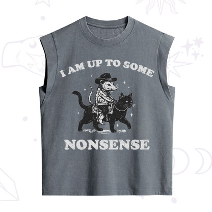 Purplehecate I Am Up To Some Nonsense Opossum Vintage Washed Tank
