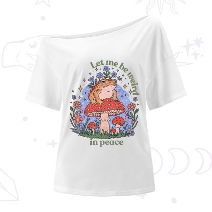 Purplehecate Let Me Be Weird In Peace Frog One Shoulder T-Shirt