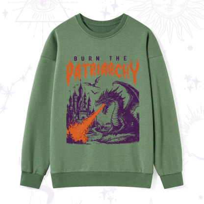 Purplehecate Burn the Patriarchy Dragon Sweatshirt