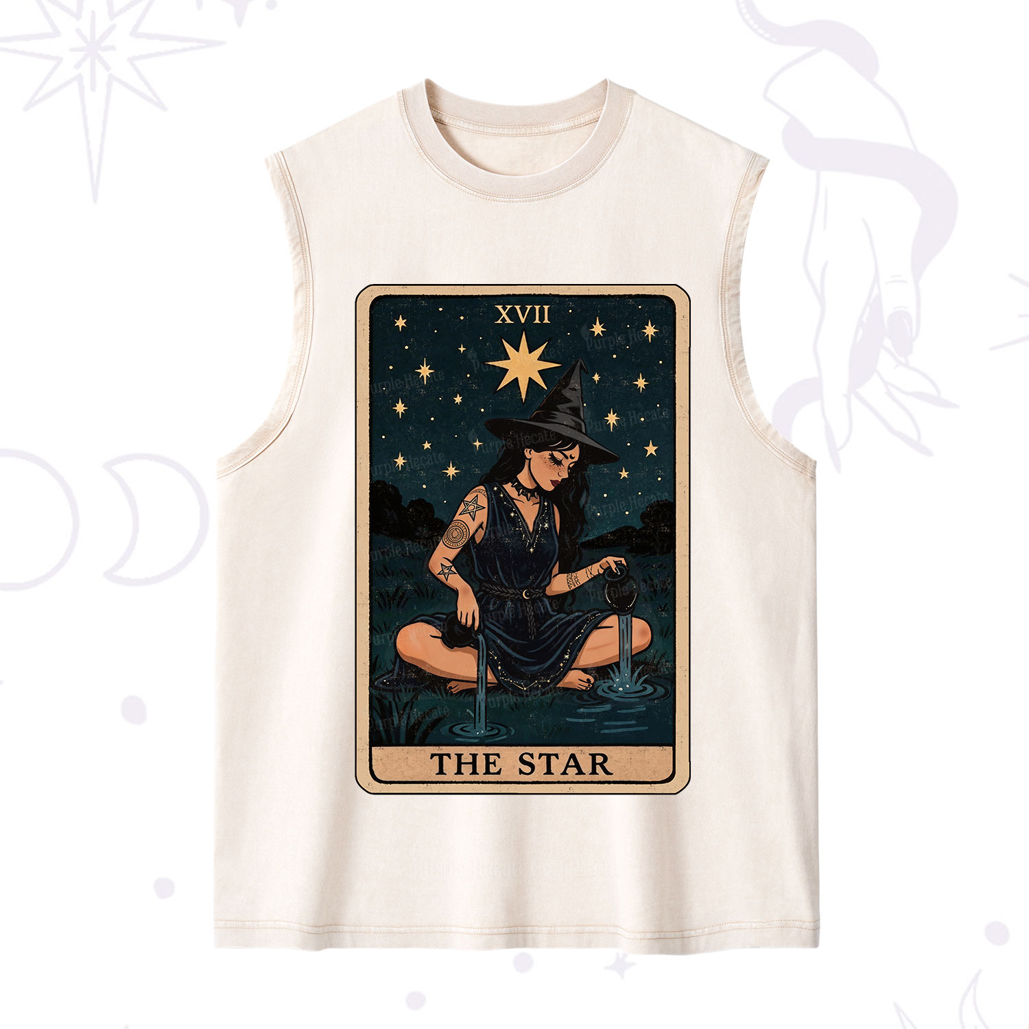 Purplehecate The Star Witch Tarot Washed Tank