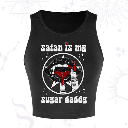Purplehecate Satan Is My Sugar Daddy Crop Tank