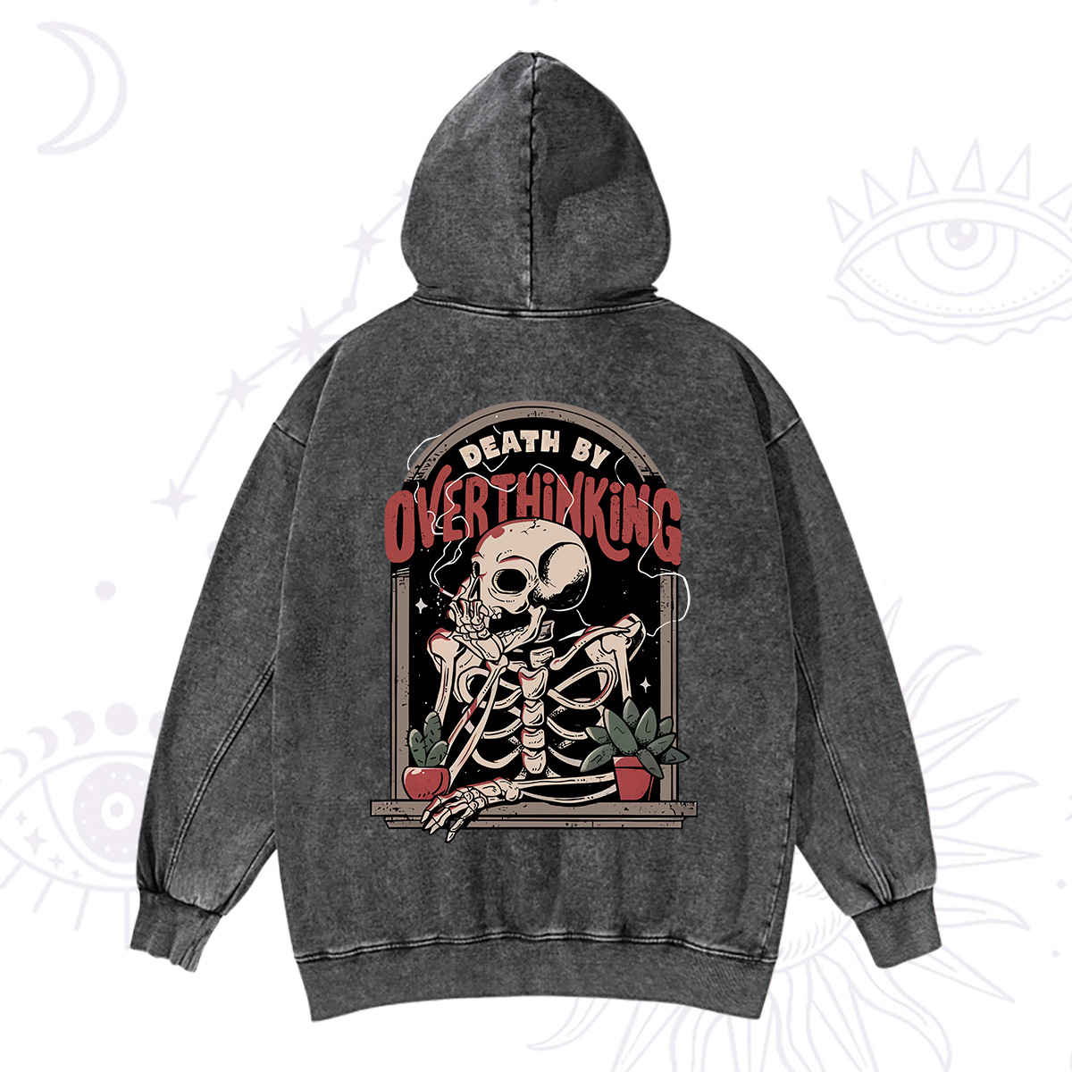 Purplehecate Death By Overthinking Washed Hoodie