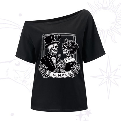 Purplehecate Til Death One-Shoulder T-Shirt