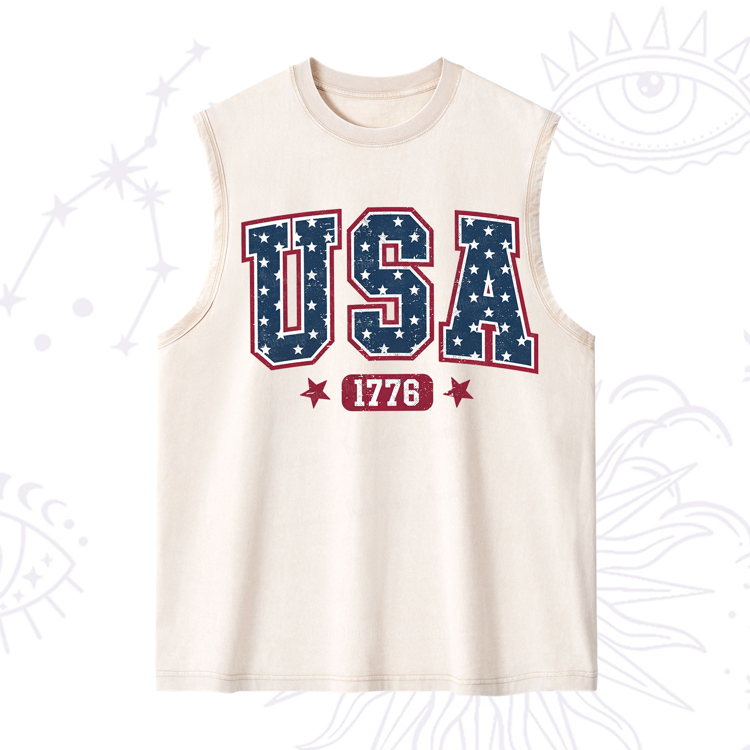 Purplehecate Retro USA 1776 Washed Tank