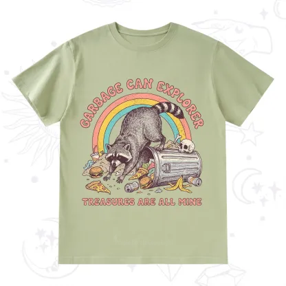 Purplehecate Garbage Can Explorer Raccoon T-Shirt