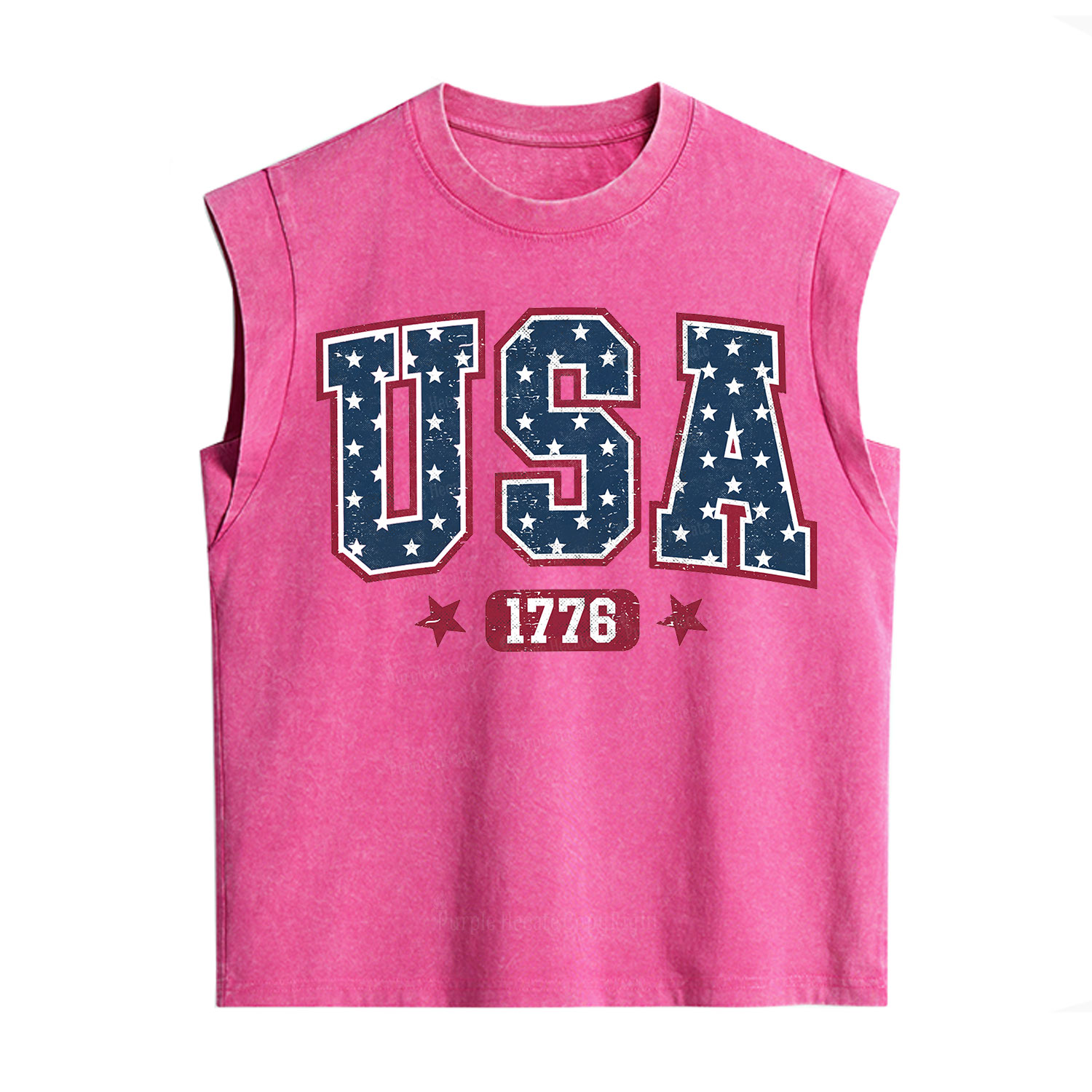 Purplehecate Retro USA 1776 Vintage Washed Tank