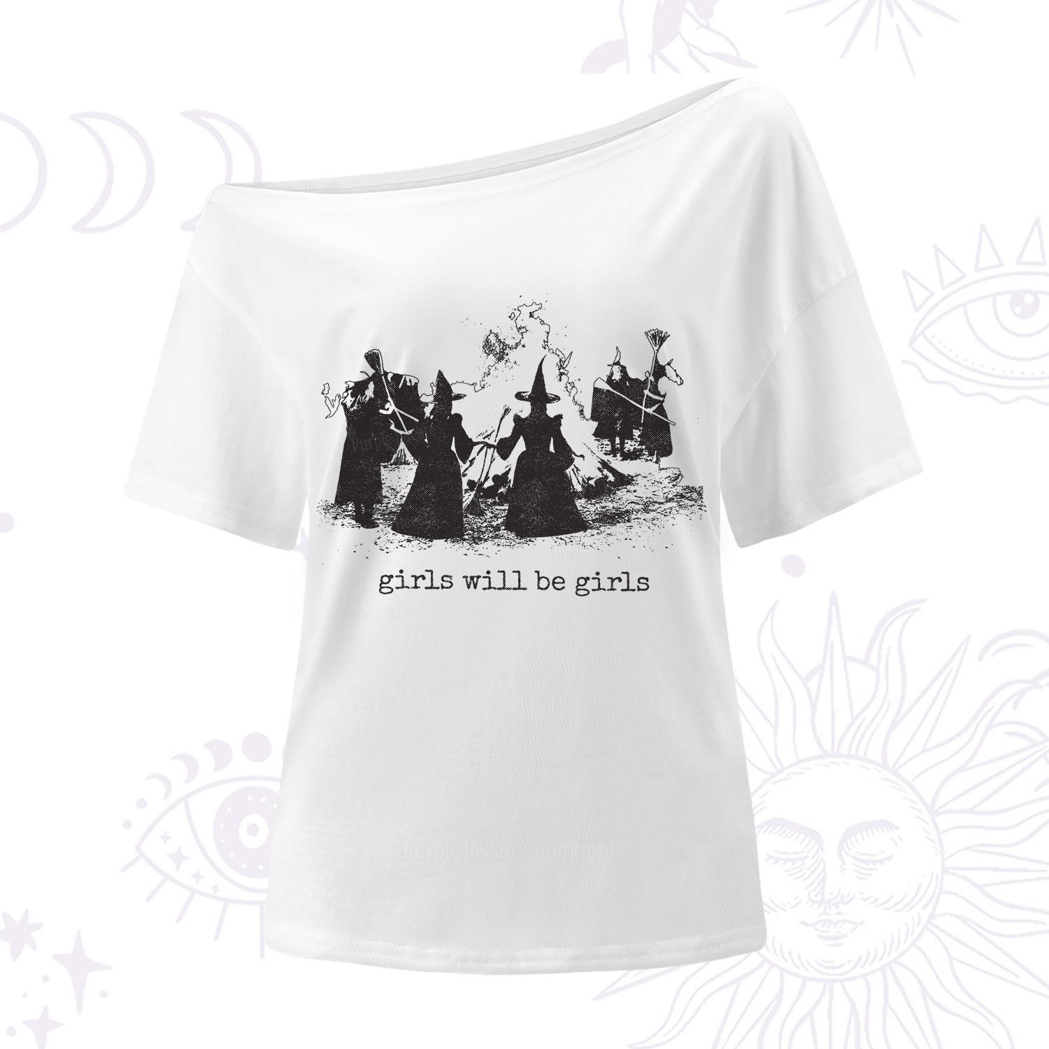 Purplehecate Girls Will Be Girls One Shoulder T-Shirt