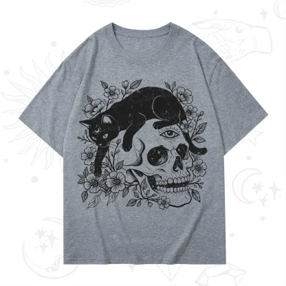 Purplehecate Black Cats In A Skull T-Shirt