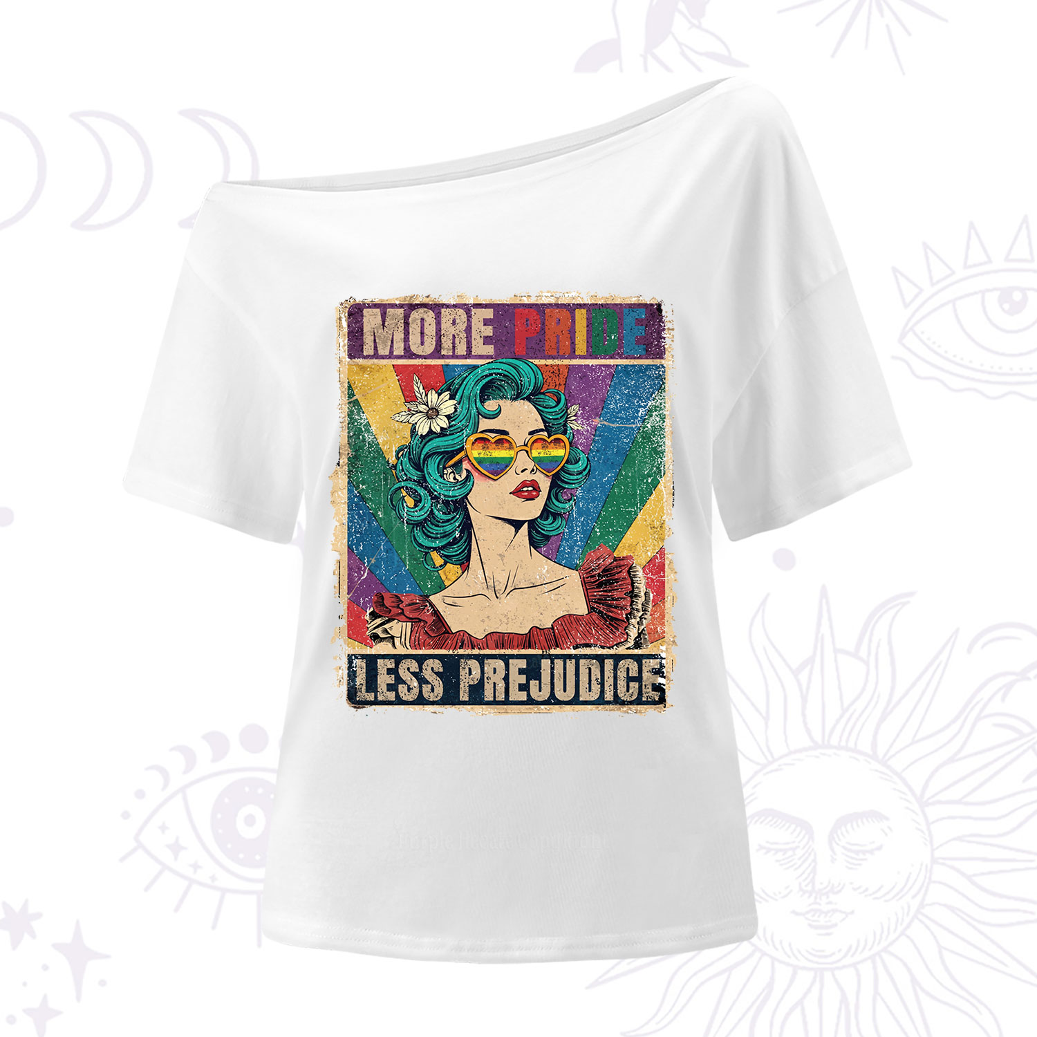 Purplehecate More Pride Less Prejudice One Shoulder T-Shirt