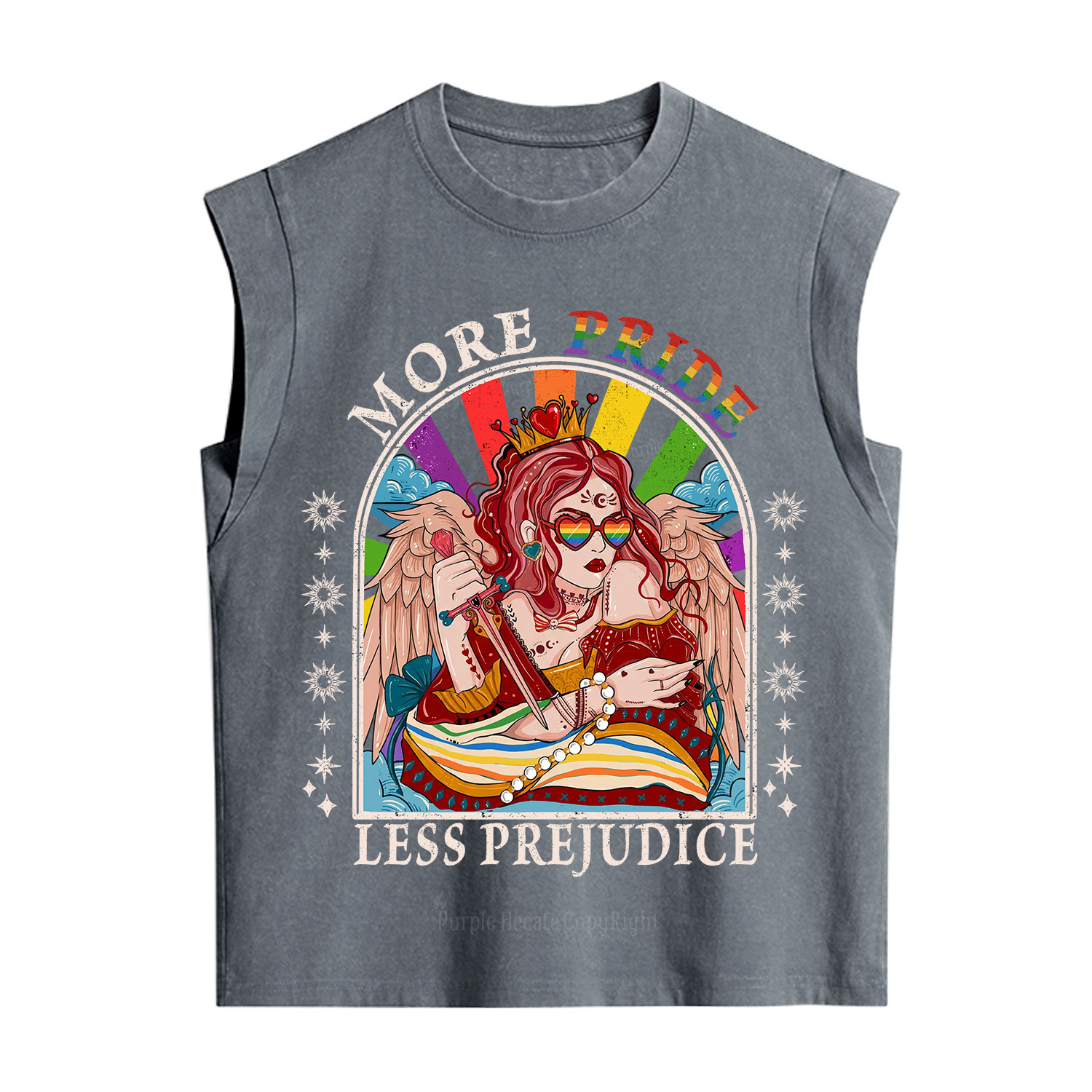 Purplehecate Fight for Trans Rights Knight Vintage Washed Tank